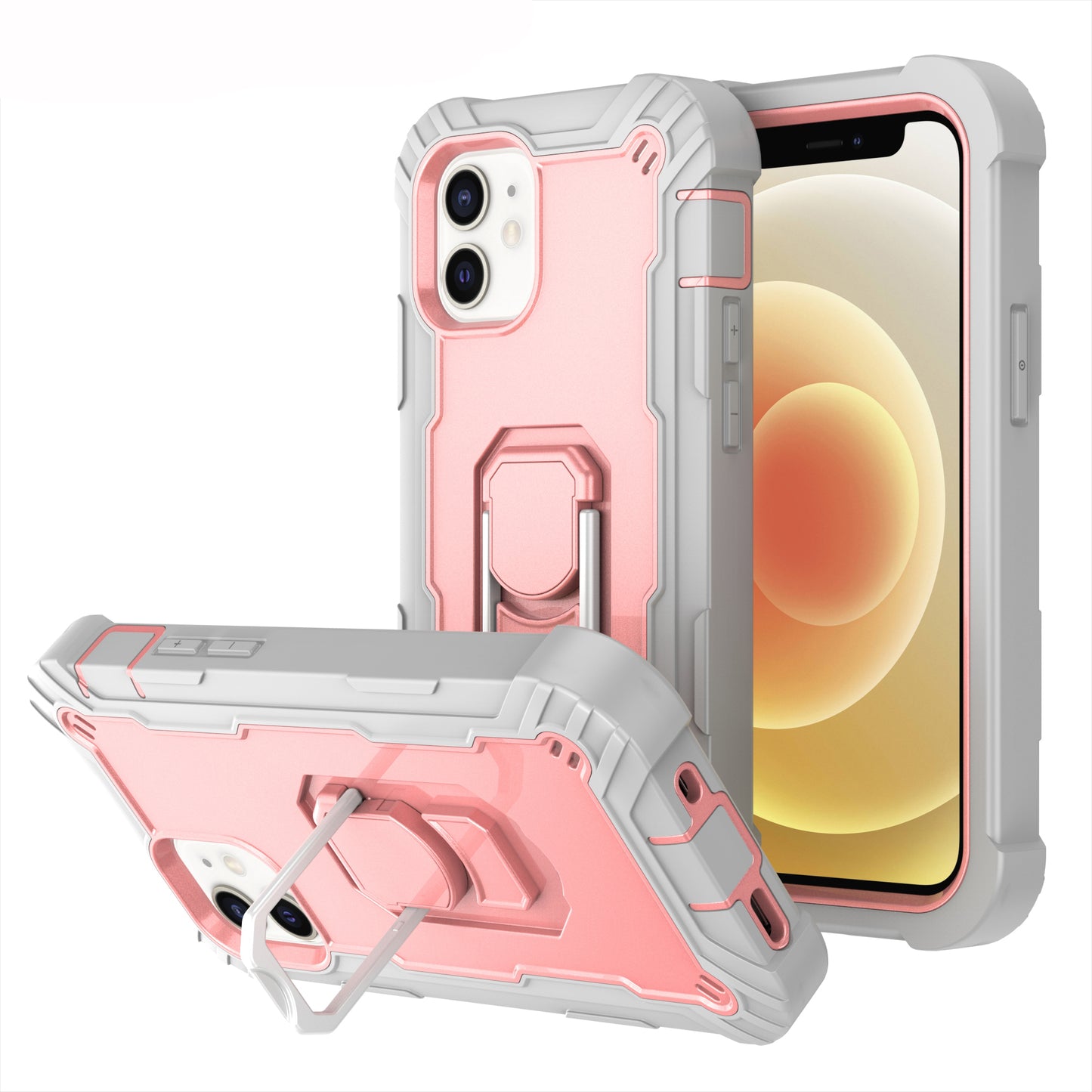 Ring Holder Kickstand iPhone 12 Mini Shockroof Case All Round Protection Military