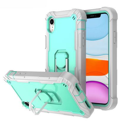 Ring Holder Kickstand iPhone XR Shockroof Case All Round Protection Military