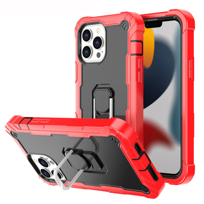 Ring Holder Kickstand iPhone 13 Pro Max Shockroof Case All Round Protection Military