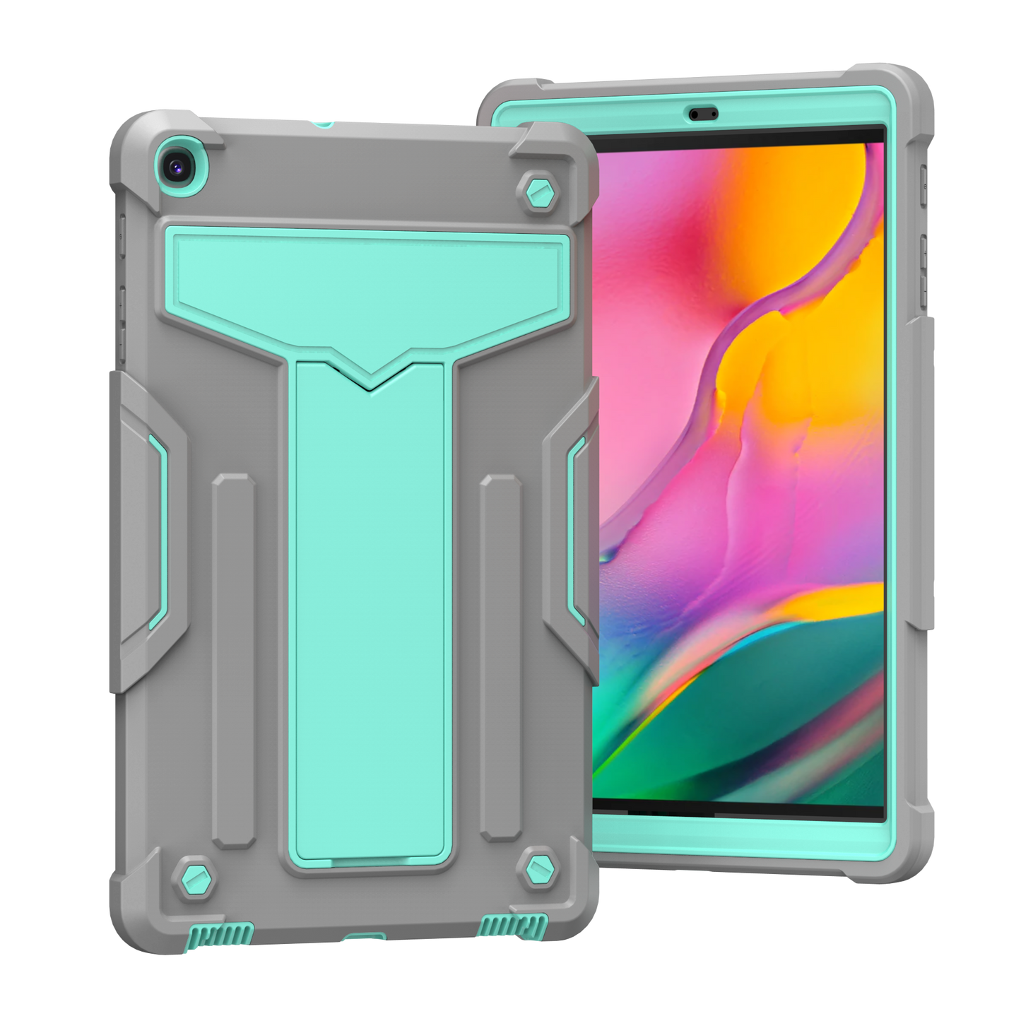 Hit-Color Shark Galaxy Tab A 10.1 (2019) Shockproof Case Heavy Duty Kids Safety