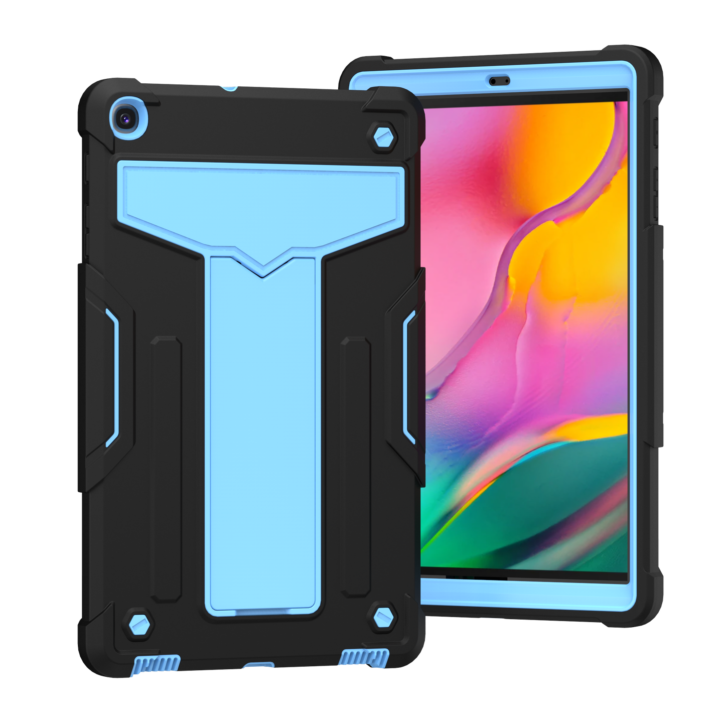 Hit-Color Shark Galaxy Tab A 10.1 (2019) Shockproof Case Heavy Duty Kids Safety