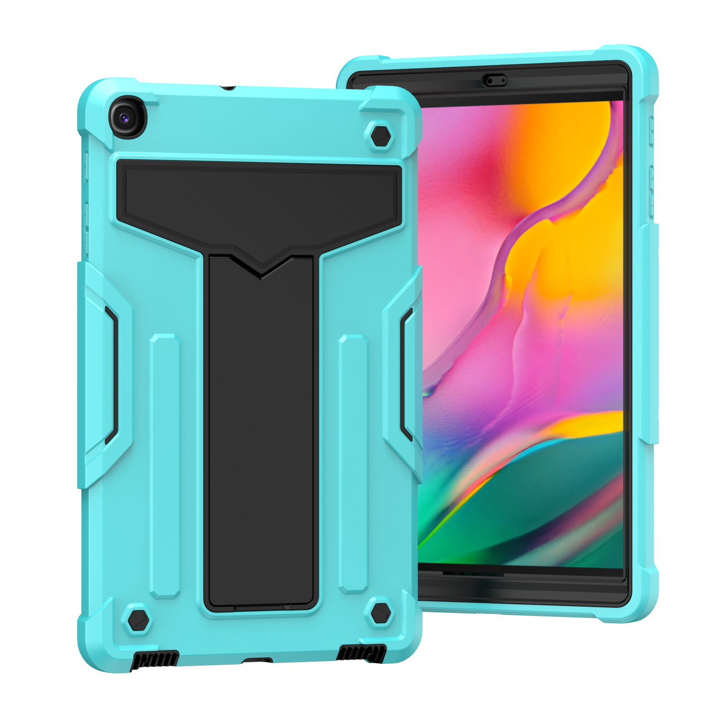 Hit-Color Shark Galaxy Tab A 10.1 (2019) Shockproof Case Heavy Duty Kids Safety