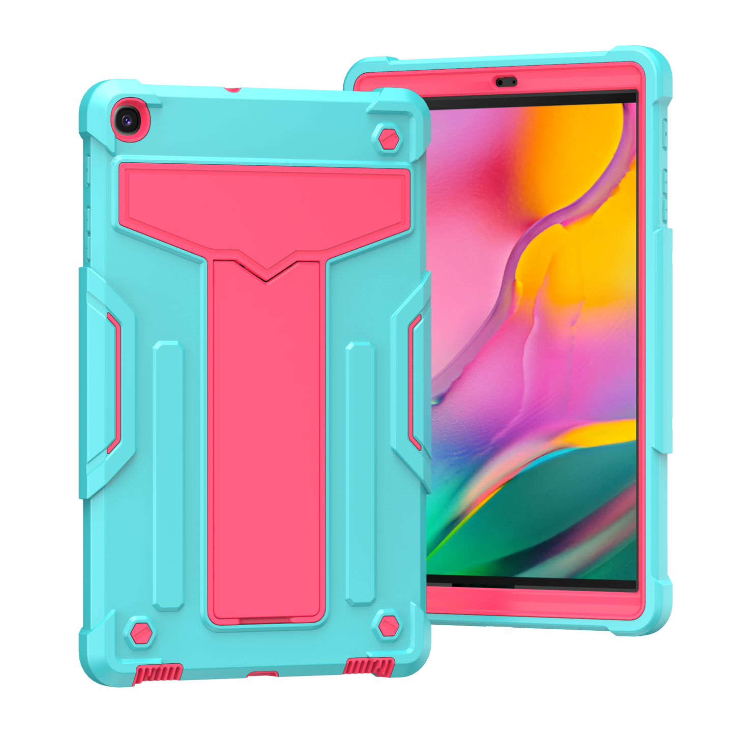 Hit-Color Shark Galaxy Tab A 10.1 (2019) Shockproof Case Heavy Duty Kids Safety