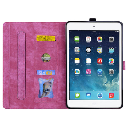 Cat Cherry Blossoms iPad Mini 4 Grils Case Retro Leather Embossing Wallet Stand