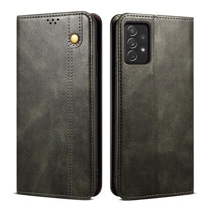 Oil Wax Leather Galaxy A23 Case Magnetic Wallet Stand Slim Classical