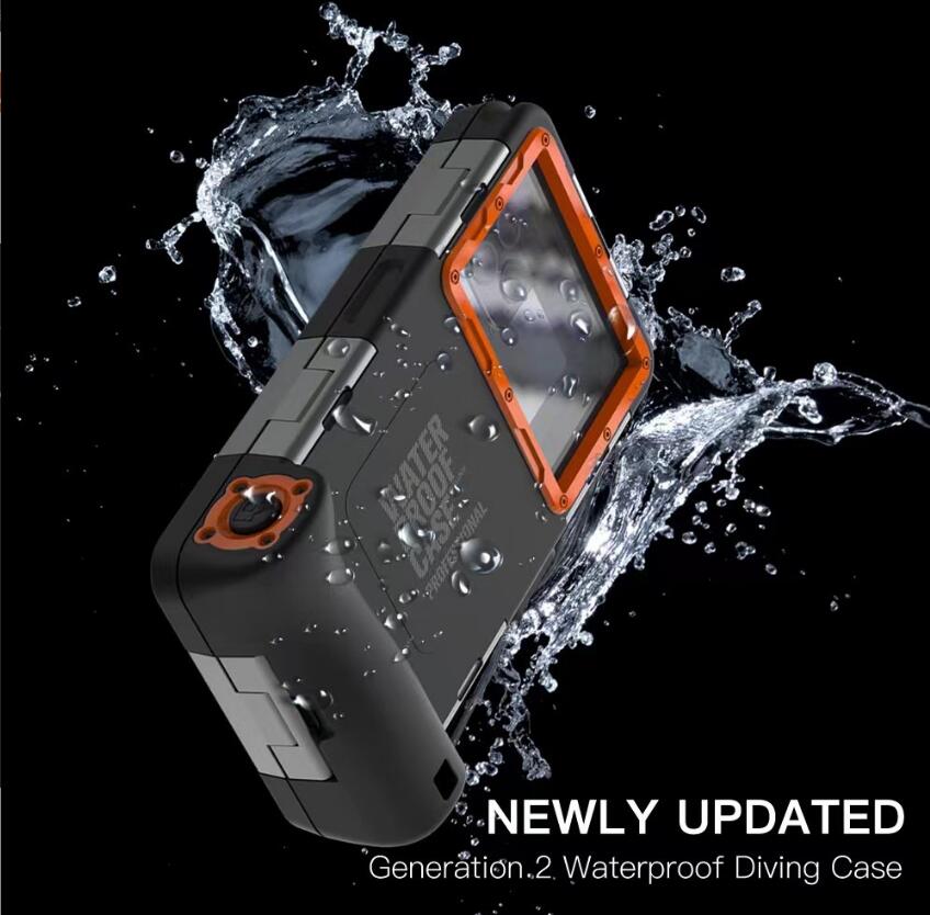 Underwater 15M Diving Swimming iPhone 14 Waterproof Case Brick Heavy Duty