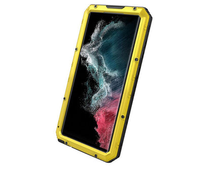 Wolf Warrior Samsung Galaxy S22 Ultra Waterproof Case Metal 360 Degree Full Protection 4-In-1 Diving 2M