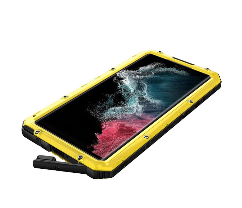 Wolf Warrior Samsung Galaxy S22 Ultra Waterproof Case Metal 360 Degree Full Protection 4-In-1 Diving 2M