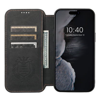 Grave Magsafe Flip iPhone 14 Leather Case Wallet Clamshell Built-in Magnetic