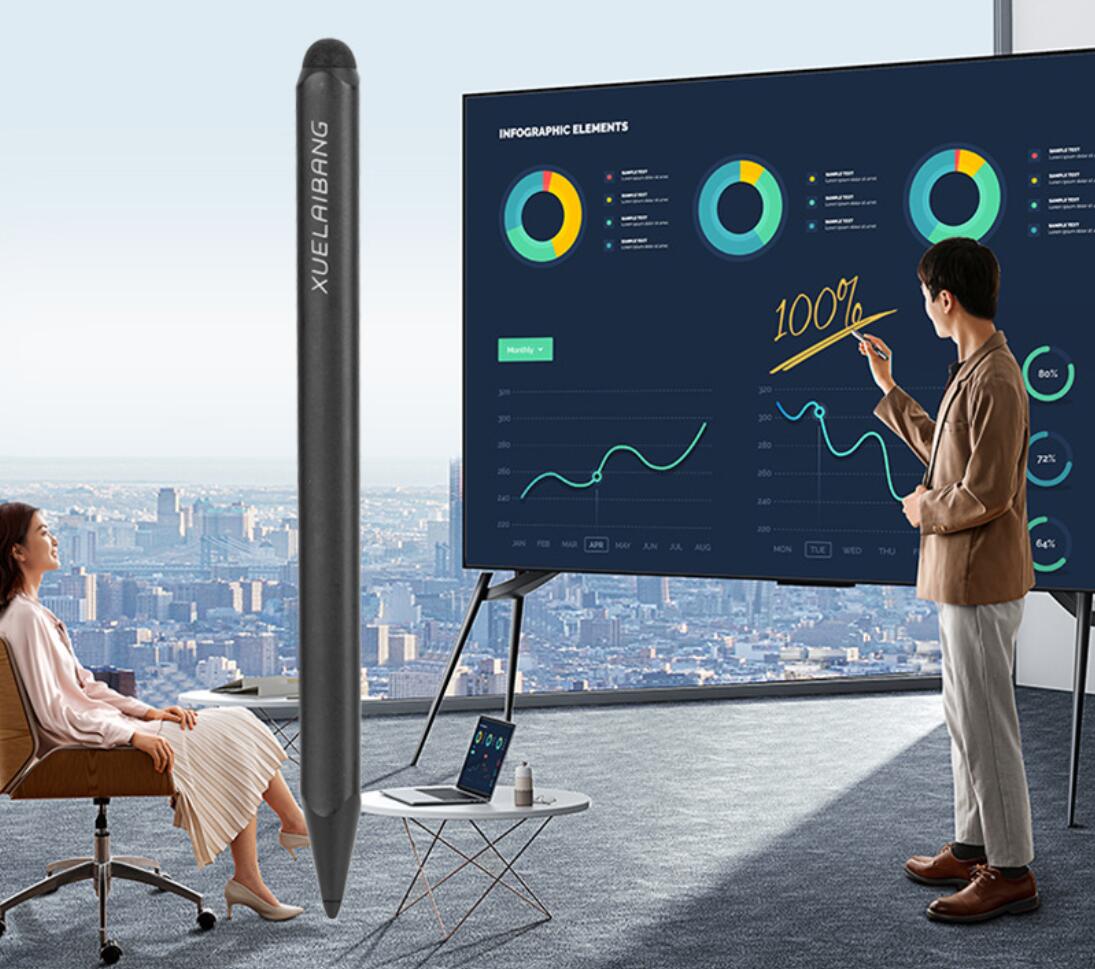 Teaching Conference Integrated Infrared Stylus Rubber Tip Dual PE Touch Pen