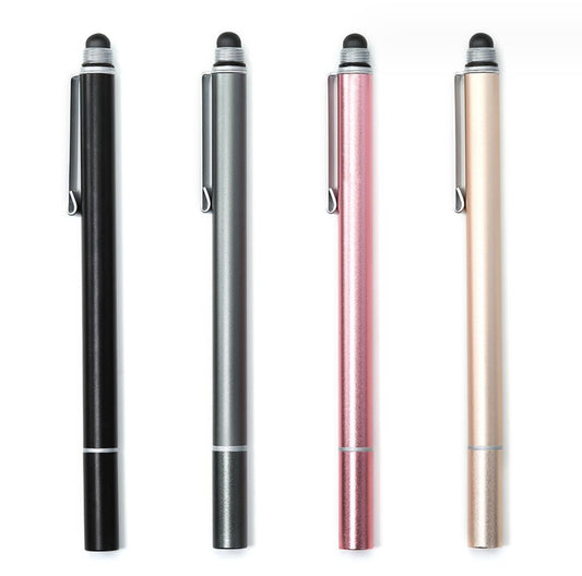 Phone Tablet Universal Capacitive Screen Touch Pen Portable Disc Dual Rubber Tip Stylus