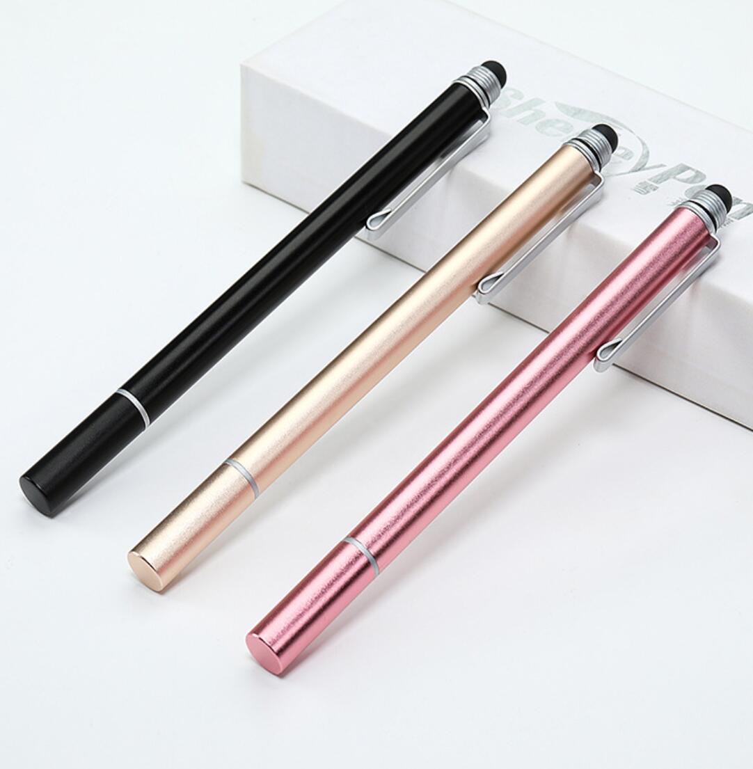 Phone Tablet Universal Capacitive Screen Touch Pen Portable Disc Dual Rubber Tip Stylus