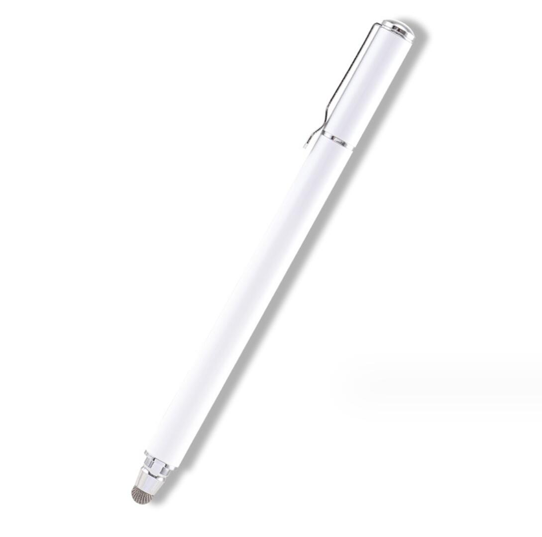 Dual Cloth Tip Phone Tablet Touch Pen Capacitive Screen Drawing Stylus with Clip