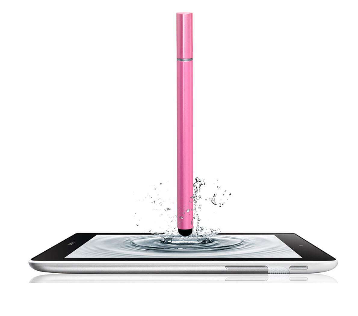 Phone Tablet Aluminum Touch Pen Silicone Disc Dual Rubber Tip Capacitive Screen Stylus