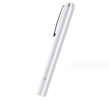 Phone Tablet Silicone Rubber Tip Dual Dics Touch Pen Portable Clip Stylus Capacitive