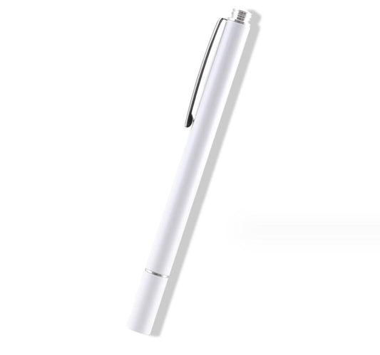 Phone Tablet Silicone Rubber Tip Dual Dics Touch Pen Portable Clip Stylus Capacitive