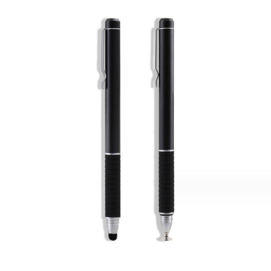 Phone Tablet Capacitive Screen Disc Touch Pen Dual Carbon Fiber Tip 2-in-1 Stylus