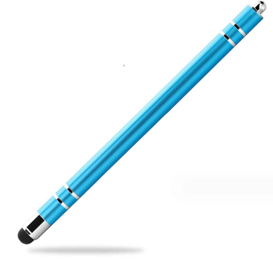 Interchangeable Silicone Tip Aluminum Capacitive Pen Phone Tablet Stylus with Rope