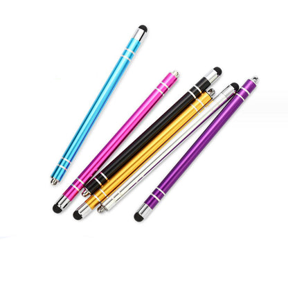 Interchangeable Silicone Tip Aluminum Capacitive Pen Phone Tablet Stylus with Rope