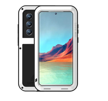 Metal Powerful Galaxy S21 Ultra Case Silicone Combo Acrylic Camera Lens Shockproof