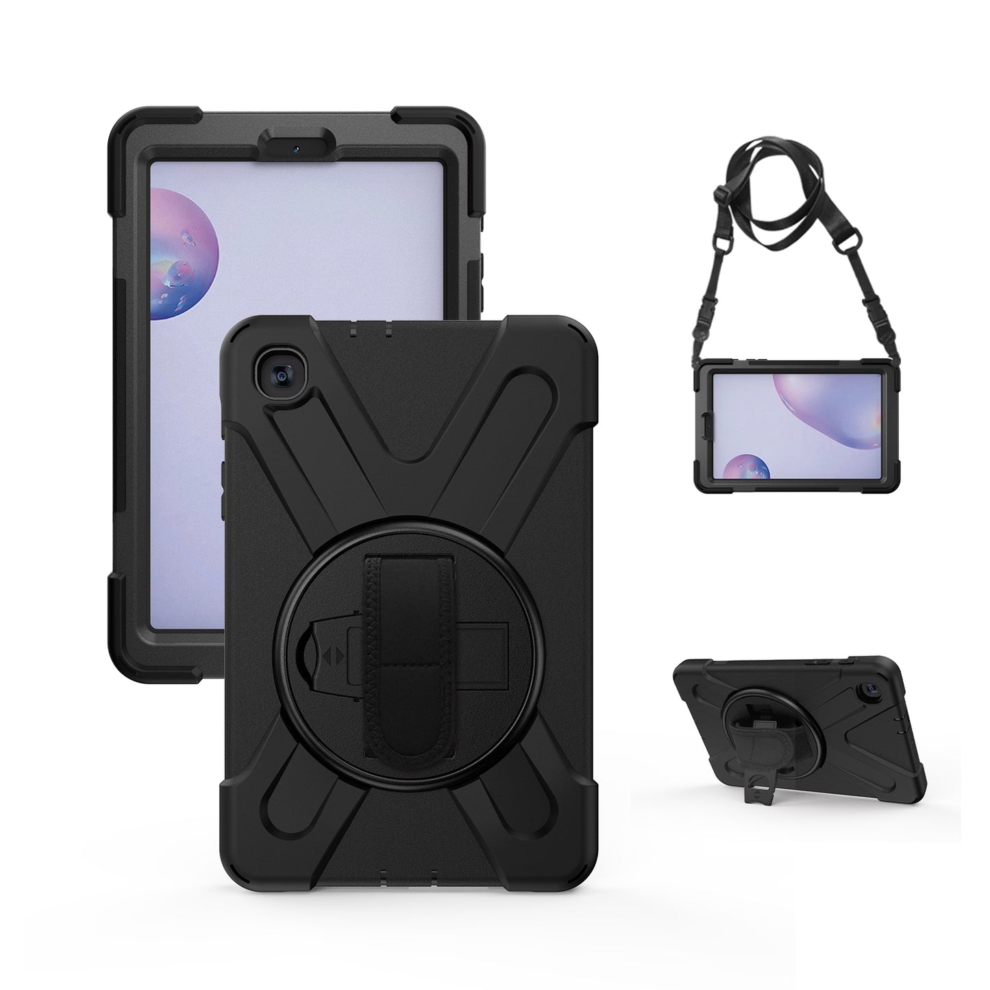 Pirate King Galaxy Tab A 8.4 (2020) Case 360 Rotating Stand Shoulder Strap