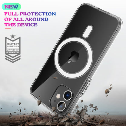 Round Magsafe iPhone 12 Pro Case Super Slim 1.5mm 2H Hard Acrylic TPU Bumper