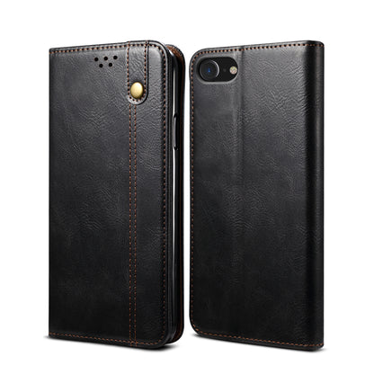 Oil Wax Leather iPhone 8 Case Magnetic Wallet Stand Slim Classical