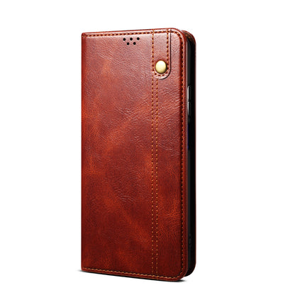 Oil Wax Leather iPhone 12 Mini Case Magnetic Wallet Stand Slim Classical