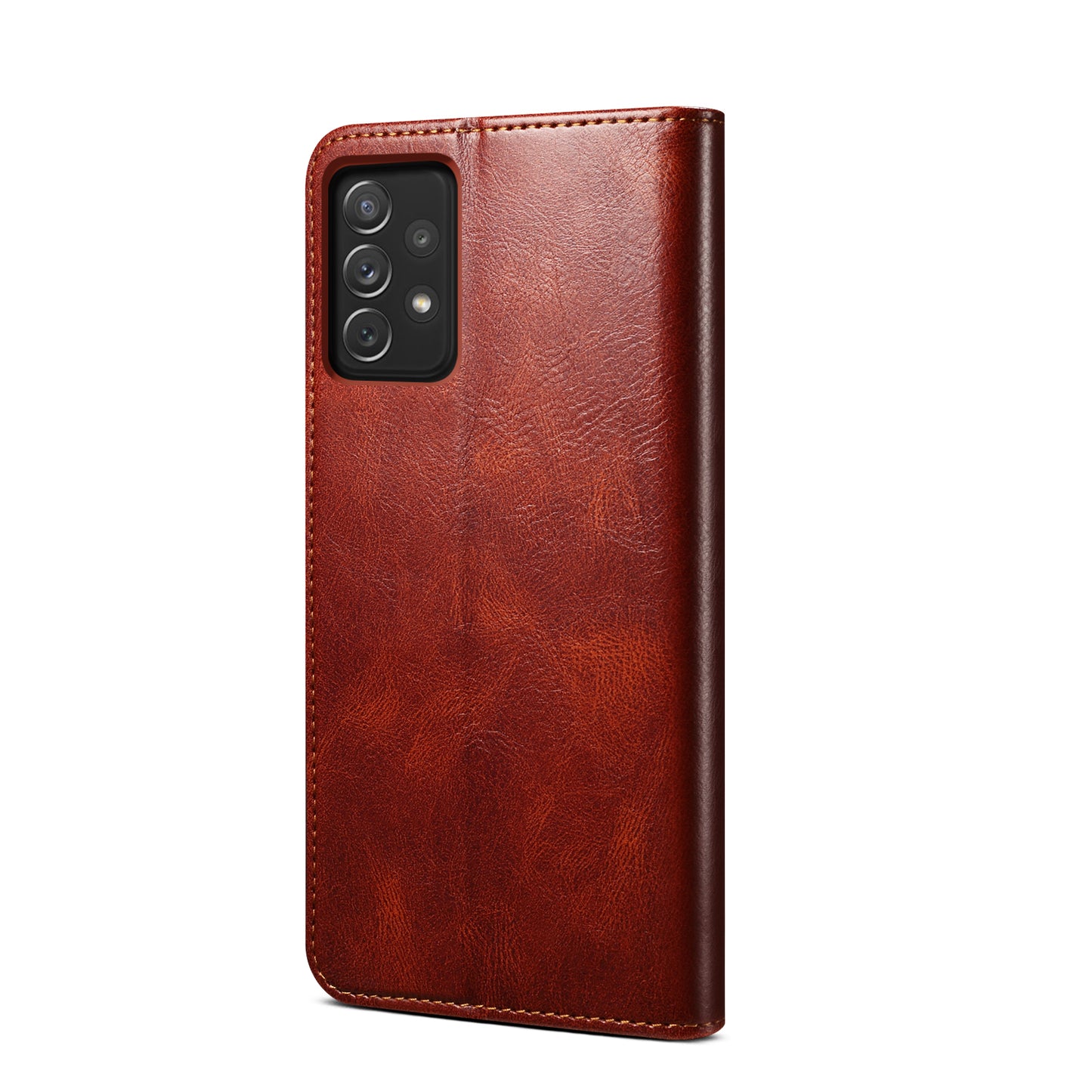 Oil Wax Leather Galaxy A30s Case Magnetic Wallet Stand Slim Classical