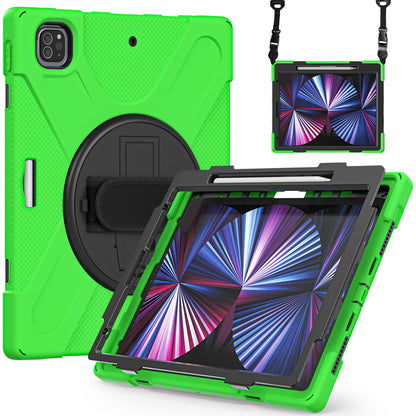 Pirate King iPad Pro 12.9 (2020) Case 360 Rotating Stand with Hand Holder Shoulder Strap