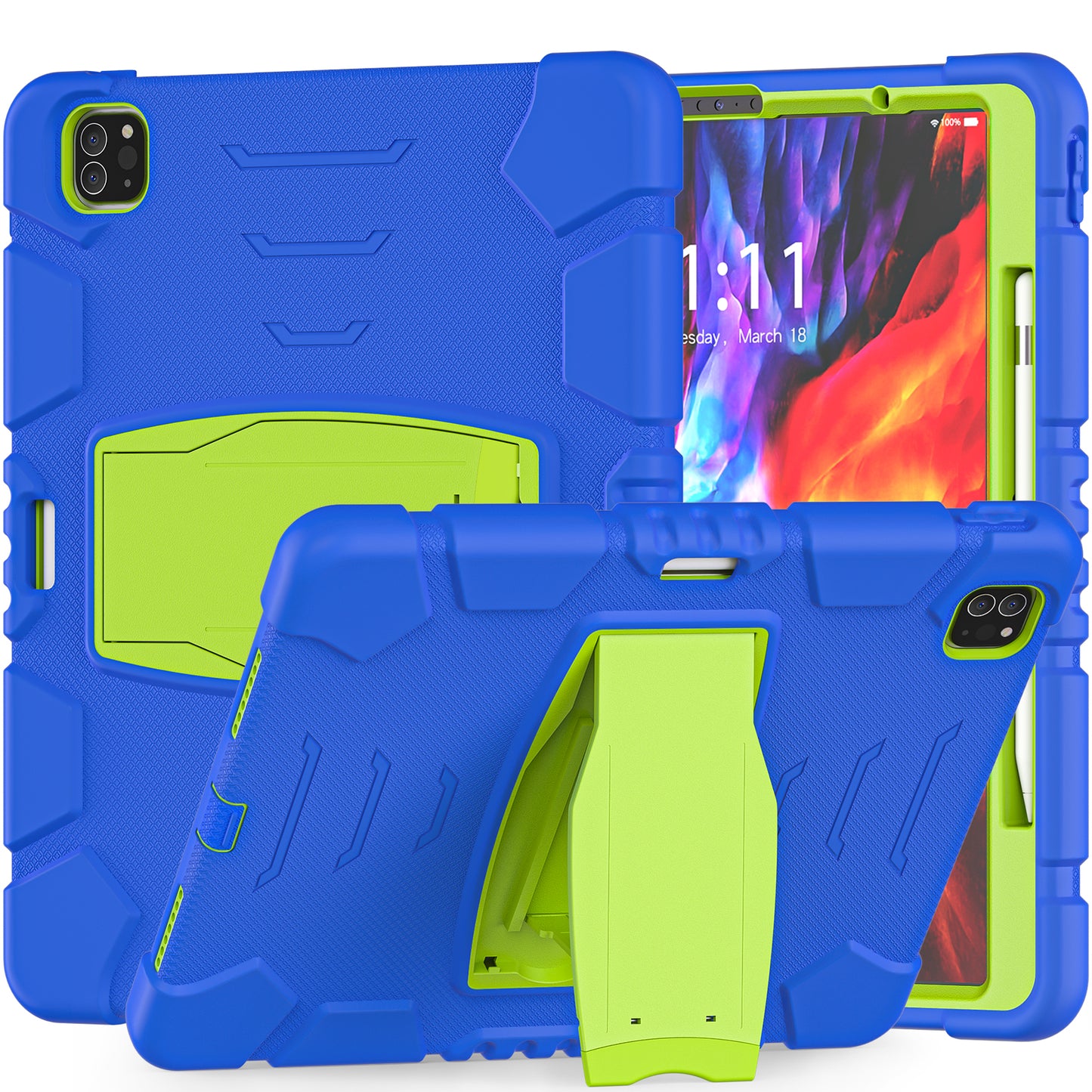 Gorilla King Kong iPad Pro 12.9 (2020) Case Full Body Triple Protection Folding Stand