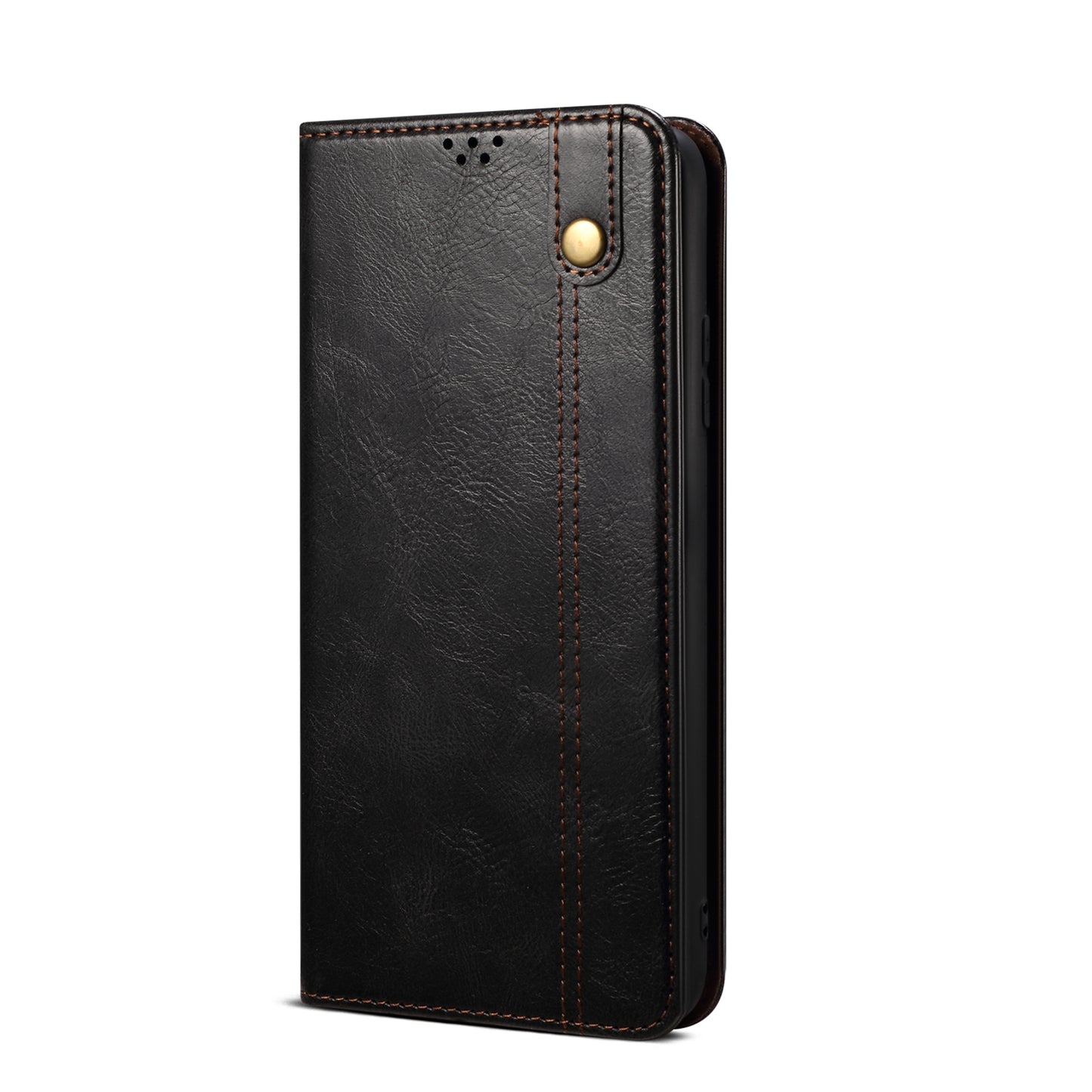 Oil Wax Leather iPhone 14 Pro Max Case Magnetic Wallet Stand Slim Classical