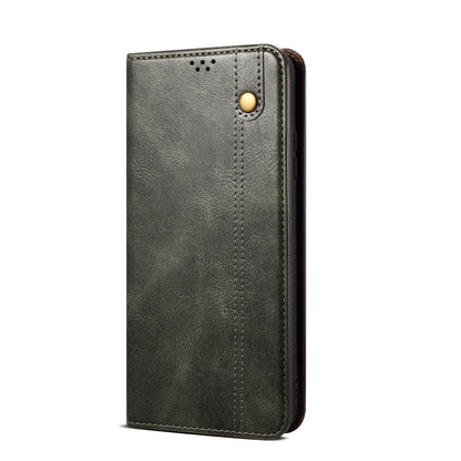 Oil Wax Leather iPhone 15 Pro Case Magnetic Wallet Stand Slim Classical