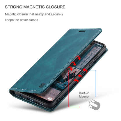 AUTSPACE Retro Galaxy A31 Leather Case Magnetic