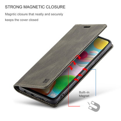 AUTSPACE Retro Galaxy A41 Leather Case Magnetic