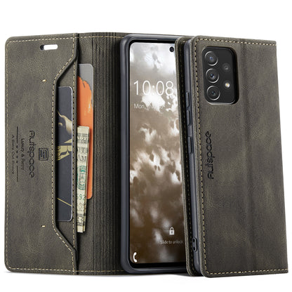 AUTSPACE Retro Galaxy A53 Leather Case Magnetic