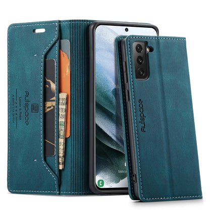 AUTSPACE Retro Galaxy S21+ Leather Case Magnetic