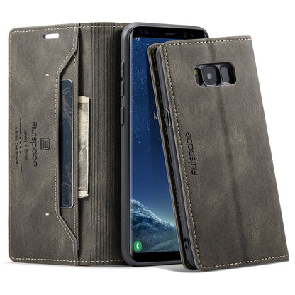 AUTSPACE Retro Galaxy S8+ Leather Case Magnetic