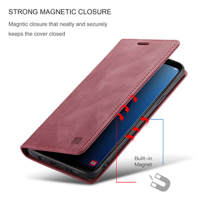 AUTSPACE Retro Galaxy S9+ Leather Case Magnetic