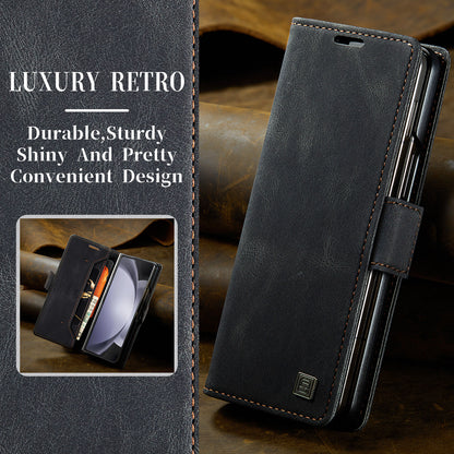 AUTSPACE Retro Galaxy Z Fold6 Leather Case Magnetic