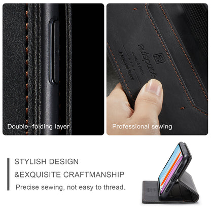 AUTSPACE Retro iPhone 11 Leather Case Magnetic