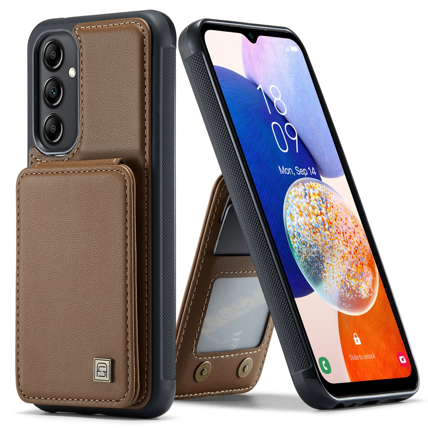 AUTSPACE Flip Card Holder Galaxy A34 Leather Case