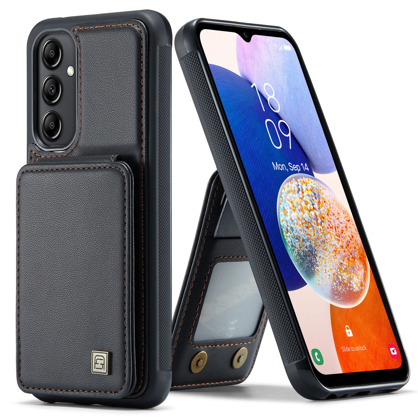 AUTSPACE Flip Card Holder Galaxy A34 Leather Case