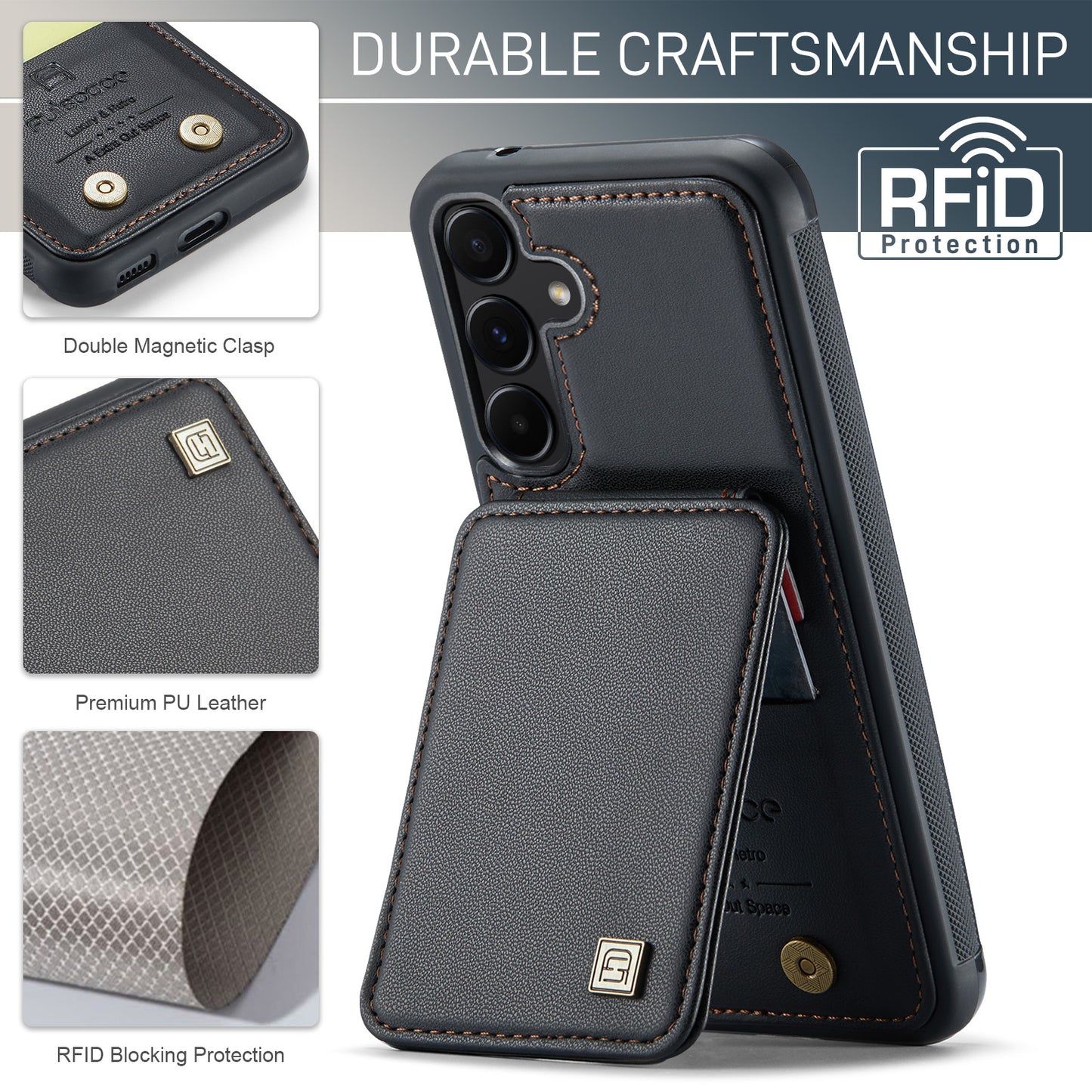 AUTSPACE Flip Card Holder Galaxy A05s Leather Case