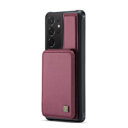 AUTSPACE Flip Card Holder Galaxy S21 Ultra Leather Case