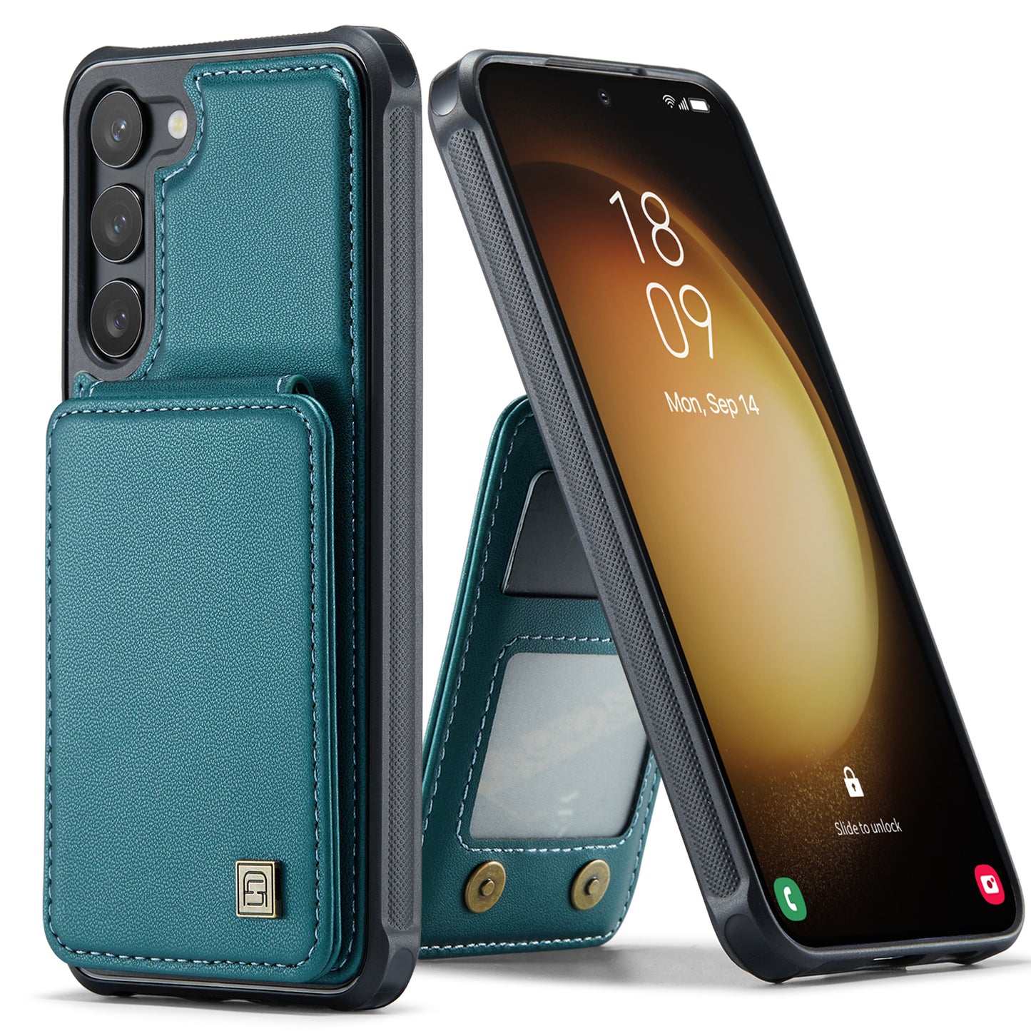 AUTSPACE Flip Card Holder Galaxy S23 Leather Case