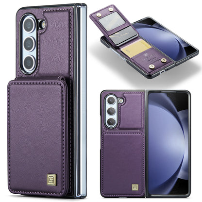 AUTSPACE Flip Card Holder Galaxy Z Fold5 Leather Case