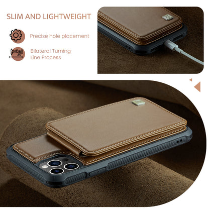 AUTSPACE Flip Card Holder iPhone 12 Mini Leather Case