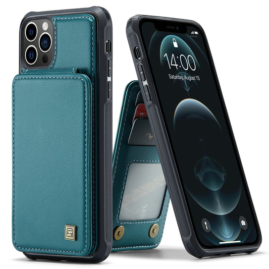 AUTSPACE Flip Card Holder iPhone 12 Pro Max Leather Case