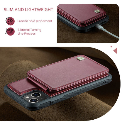 AUTSPACE Flip Card Holder iPhone 16 Plus Leather Case